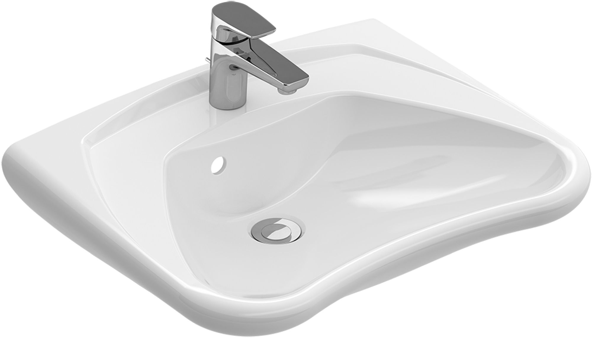 Villeroy & Boch O.Novo Vita umyvadlo 60x49 cm klasický pro osoby se zdravotním postižením bílá 71196301