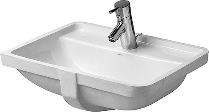 Duravit Starck 3 umyvadlo 49x36.5 cm obdélníkový pod pult bílá 0302490000