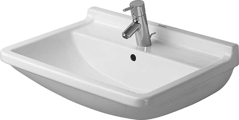 Duravit Starck 3 umyvadlo 65x48.5 cm obdélníkový klasický bílá 0300650000