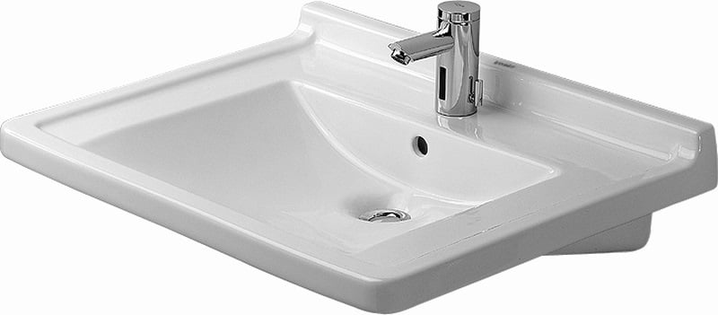 Duravit Starck 3 umyvadlo 70x54.5 cm obdélníkový klasický pro osoby se zdravotním postižením bílá 0309700000