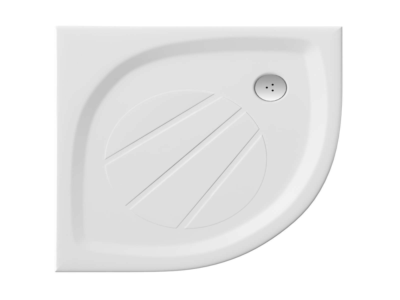 Ravak Elipso Pro půlkruhová sprchová vanička 80x80 cm bílá XA234401010