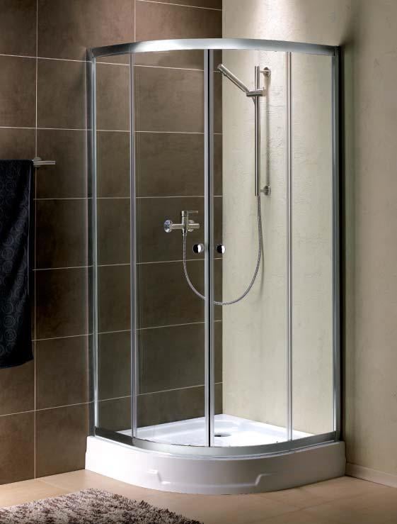 Radaway Premium A 1900 sprchový kout 90x90 cm půlkulatá chrom lesk/průhledné sklo 30403-01-01