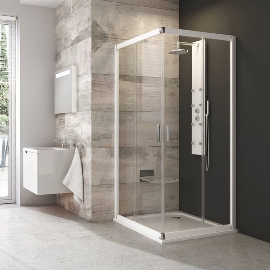Ravak Blix sprchový kout 80x80 cm čtvercový hliník lesk/průhledné sklo 1LV40C00Z1