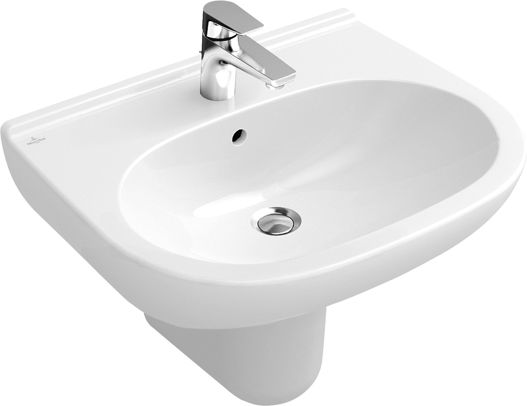 Villeroy & Boch O.Novo umyvadlo 60x49 cm půlkruhový klasický bílá 51606101