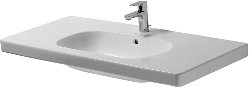 Duravit D-Code umyvadlo 105x48 cm obdélníkový klasický-nábytkový-s pultem bílá 03421000002