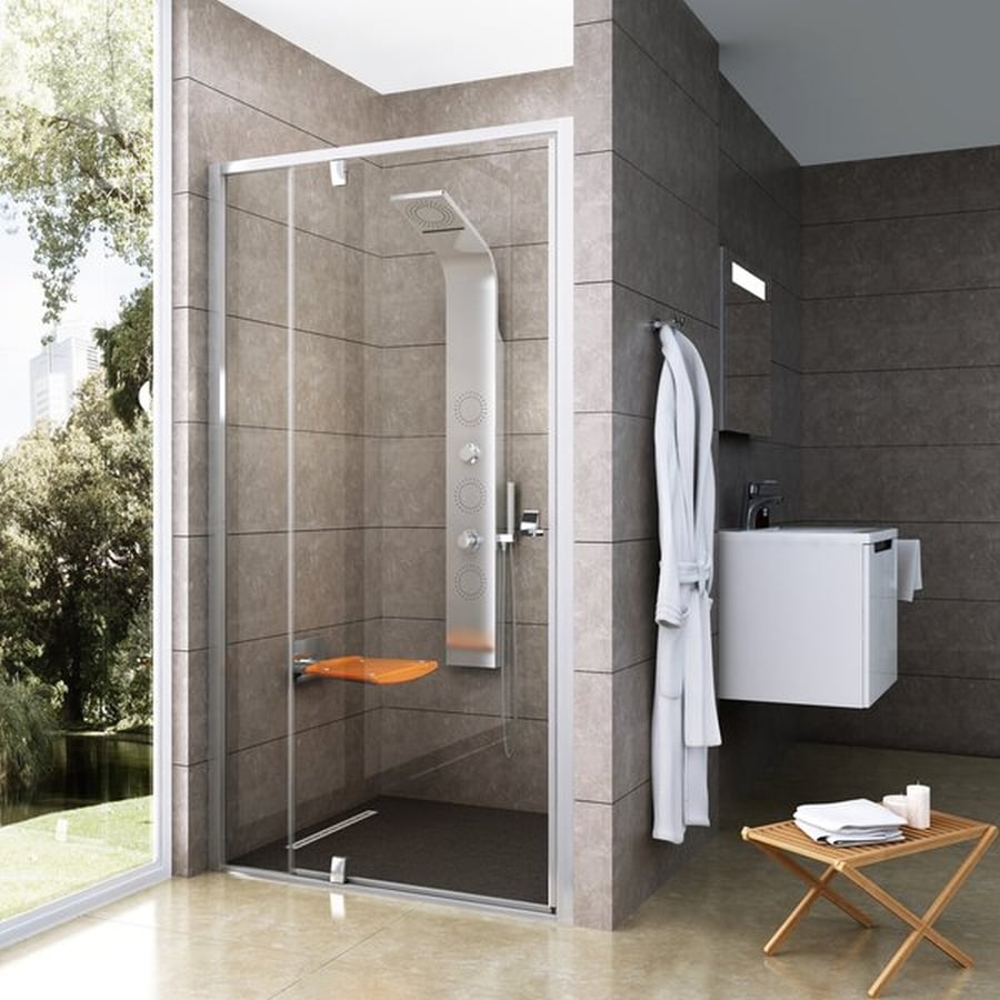 Ravak Pivot sprchové dveře 100 cm sklopné bílá lesk/průhledné sklo 03GA0101Z1