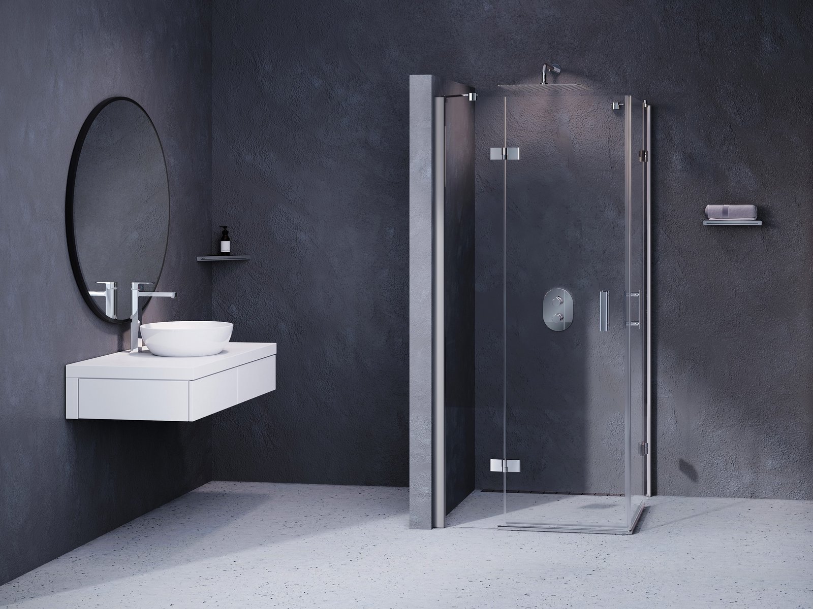 Ravak SmartLine sprchový kout 90x90 cm čtvercový chrom lesk/průhledné sklo 1SV77A00Z1