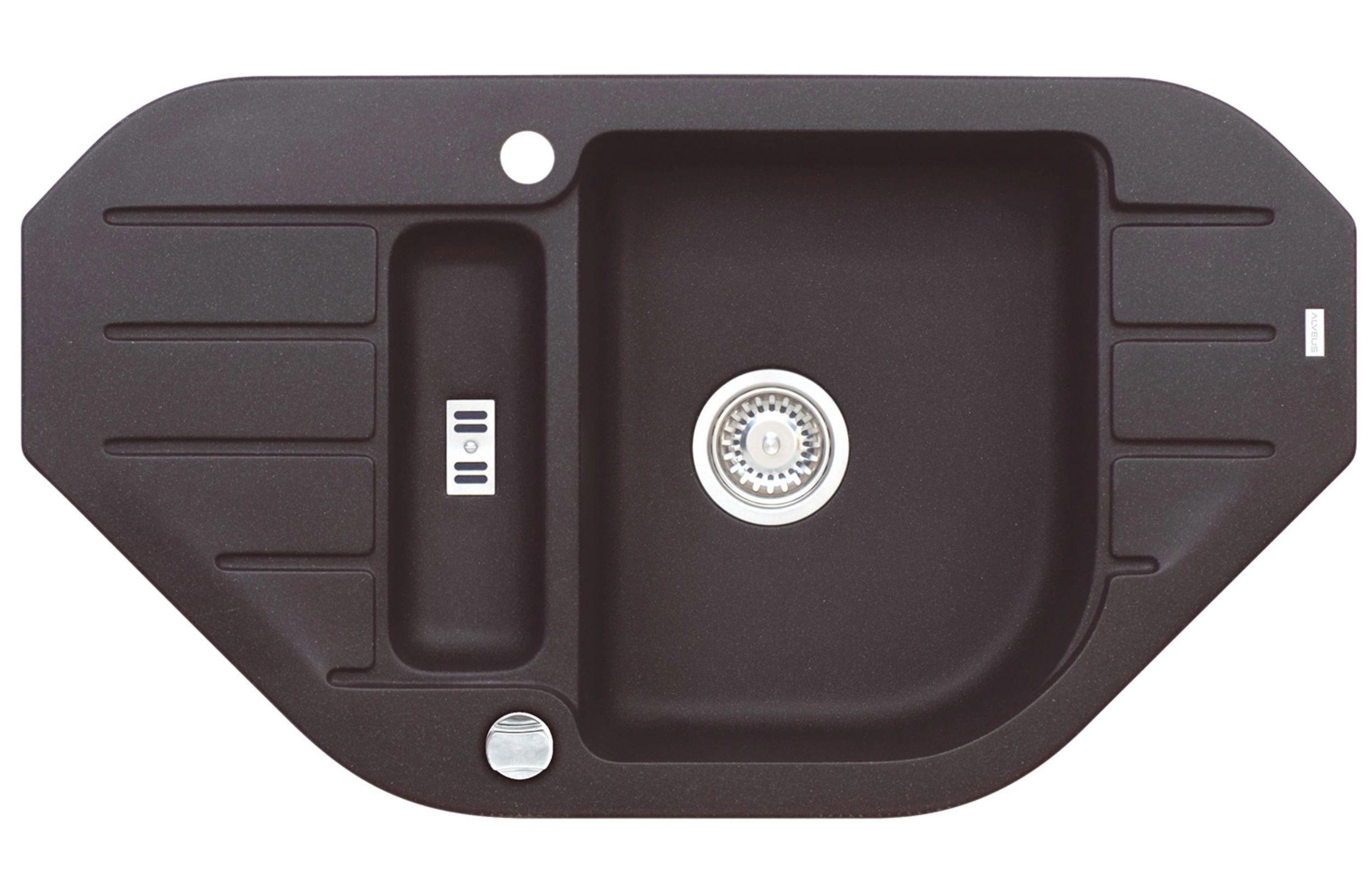 Alveus Niagara granitový dřez 90x50 cm černá 1126091