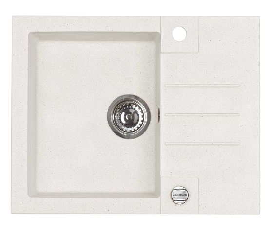 Alveus Rock granitový dřez 59.5x47.5 cm bílá 1213011