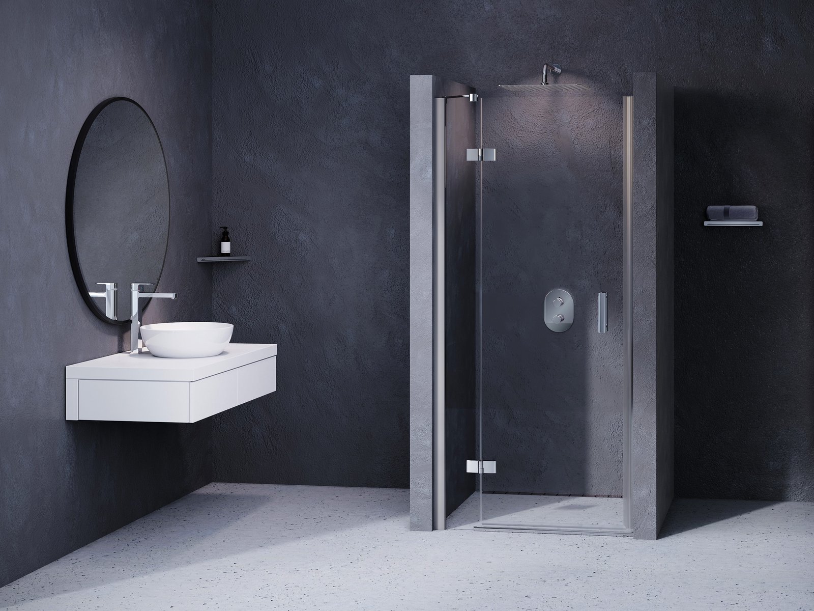 Ravak SmartLine sprchové dveře 120 cm sklopné chrom lesk/průhledné sklo 0SLGAA00Z1