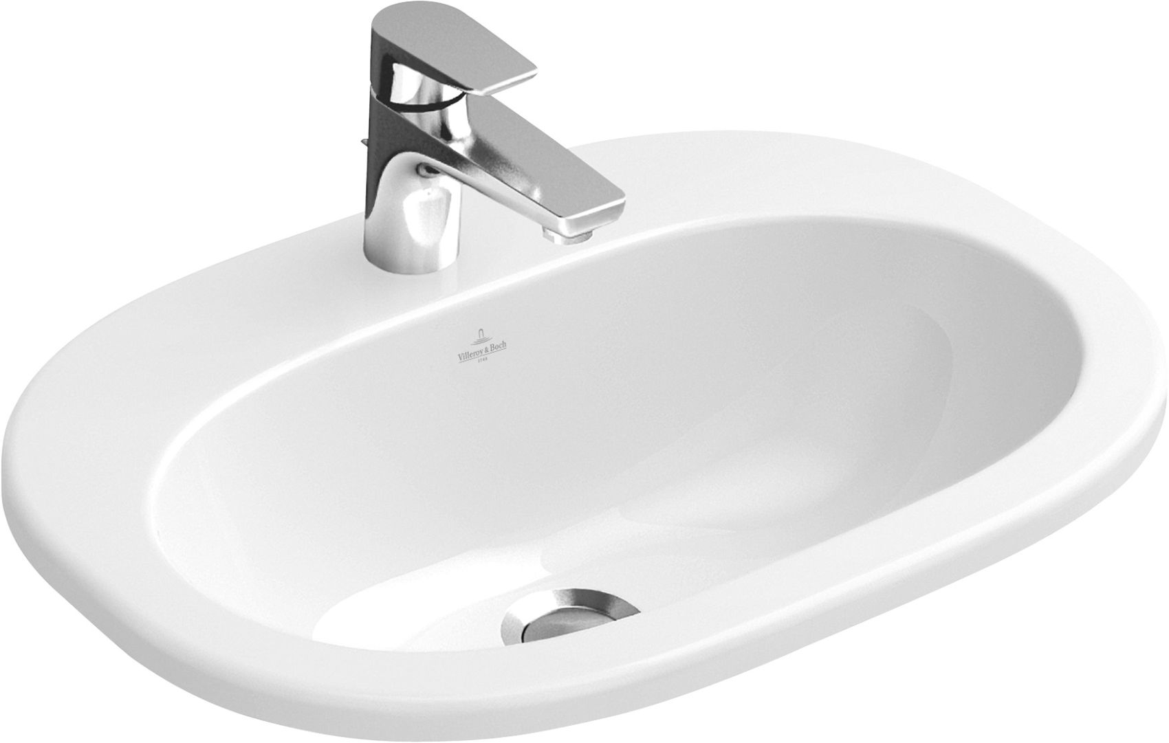 Villeroy & Boch O.Novo umyvadlo 56x40.5 cm oválný zápustný bílá 41615601