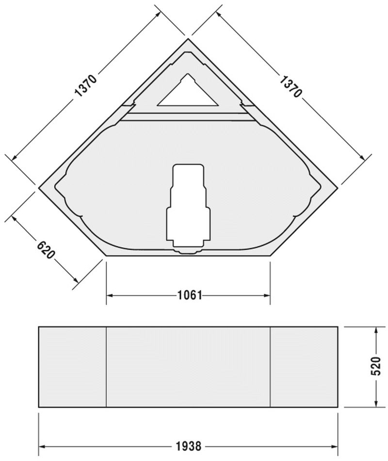 Duravit D-Code obklad vany 790476000000000