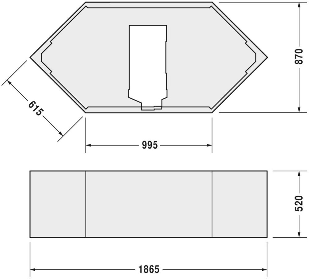 Duravit D-Code obklad vany 790477000000000