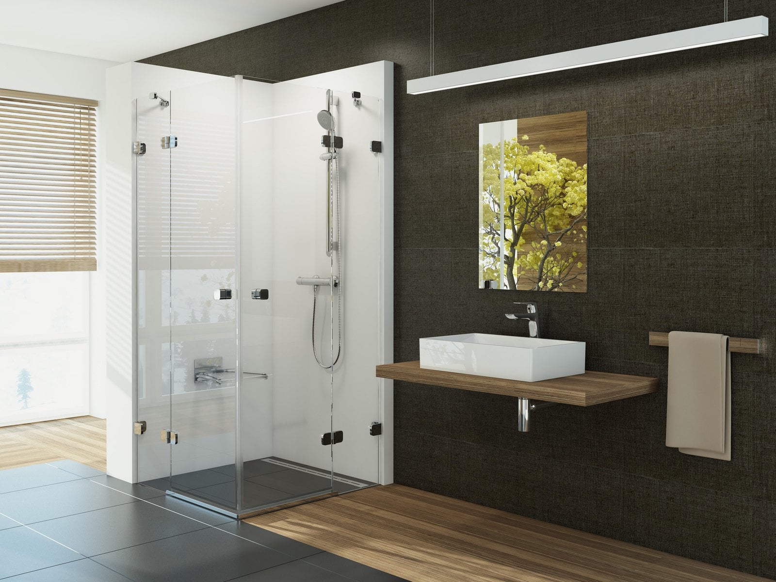 Ravak Brillant sprchový kout 100x100 cm čtvercový chrom lesk/průhledné sklo 1UVAAA00Z1