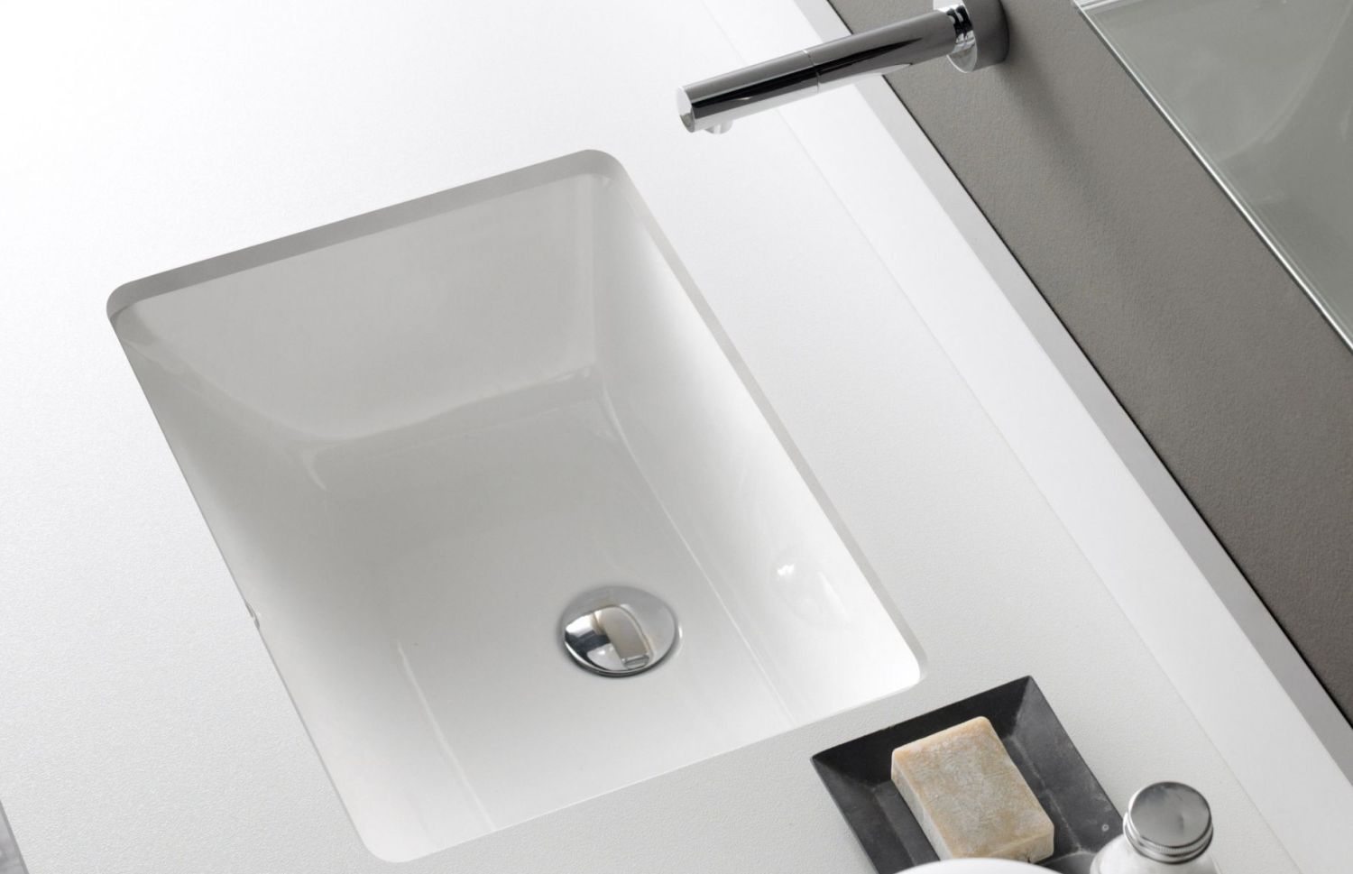Bathco Spain Torino umyvadlo 51x32 cm obdélníkový pod pult bílá 0051B