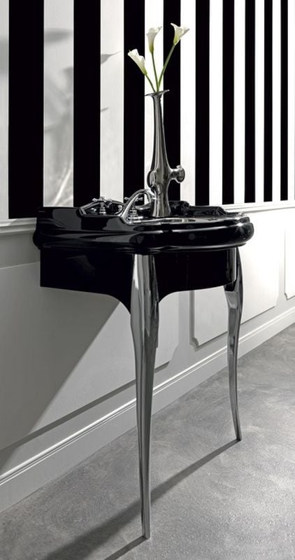 Kerasan Retro skříňka 73x54x77 cm pod umyvadlo stojící černá 7362K2