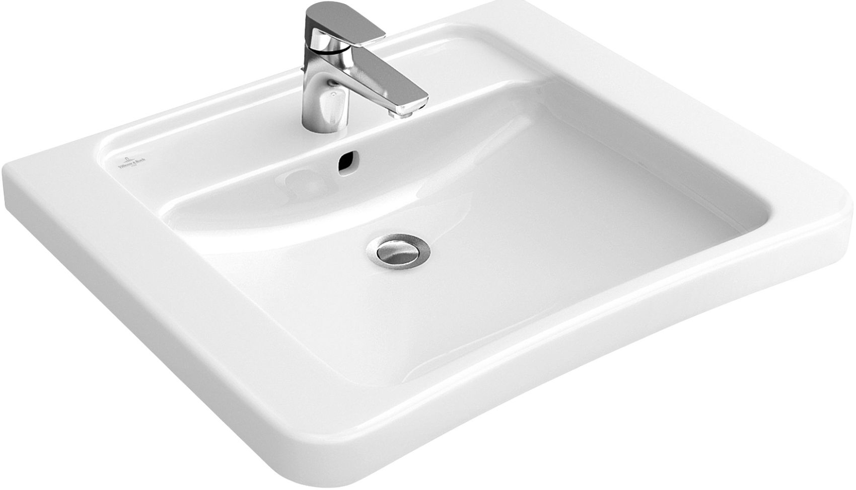 Villeroy & Boch Vita umyvadlo 65x55 cm obdélníkový klasický pro osoby se zdravotním postižením bílá 517867R1