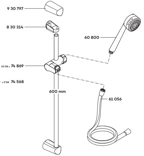Kludi Zenta upevnění tyče 8303140500