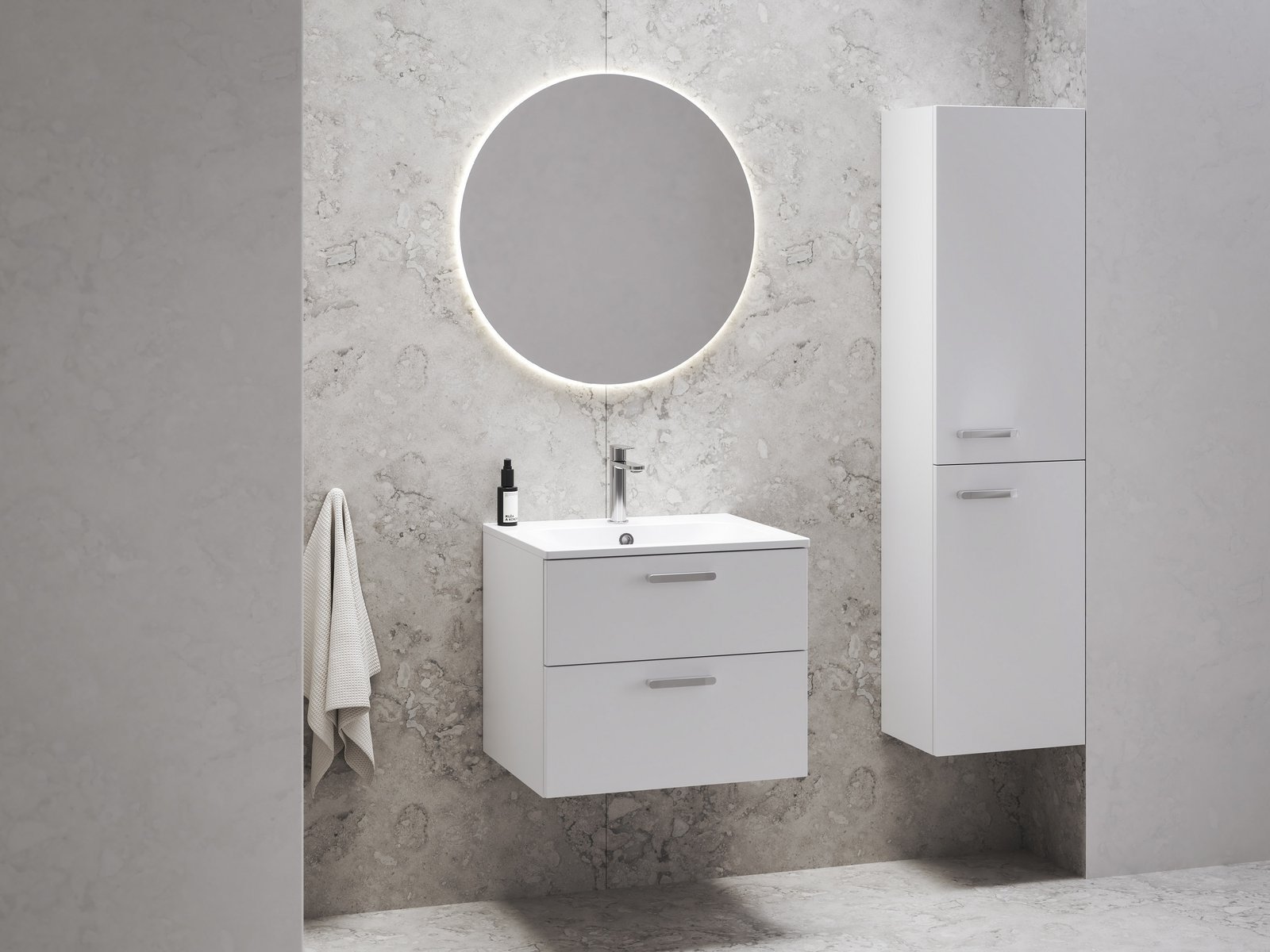 Ravak Chrome skříňka 39x29x150 cm boční závěsná bílá X000000543