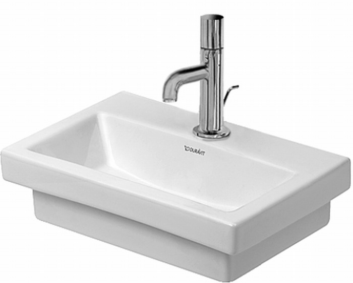 Duravit 2nd floor umywalka 40x30 cm ścienna prostokątna WonderGliss biała 07904000701
