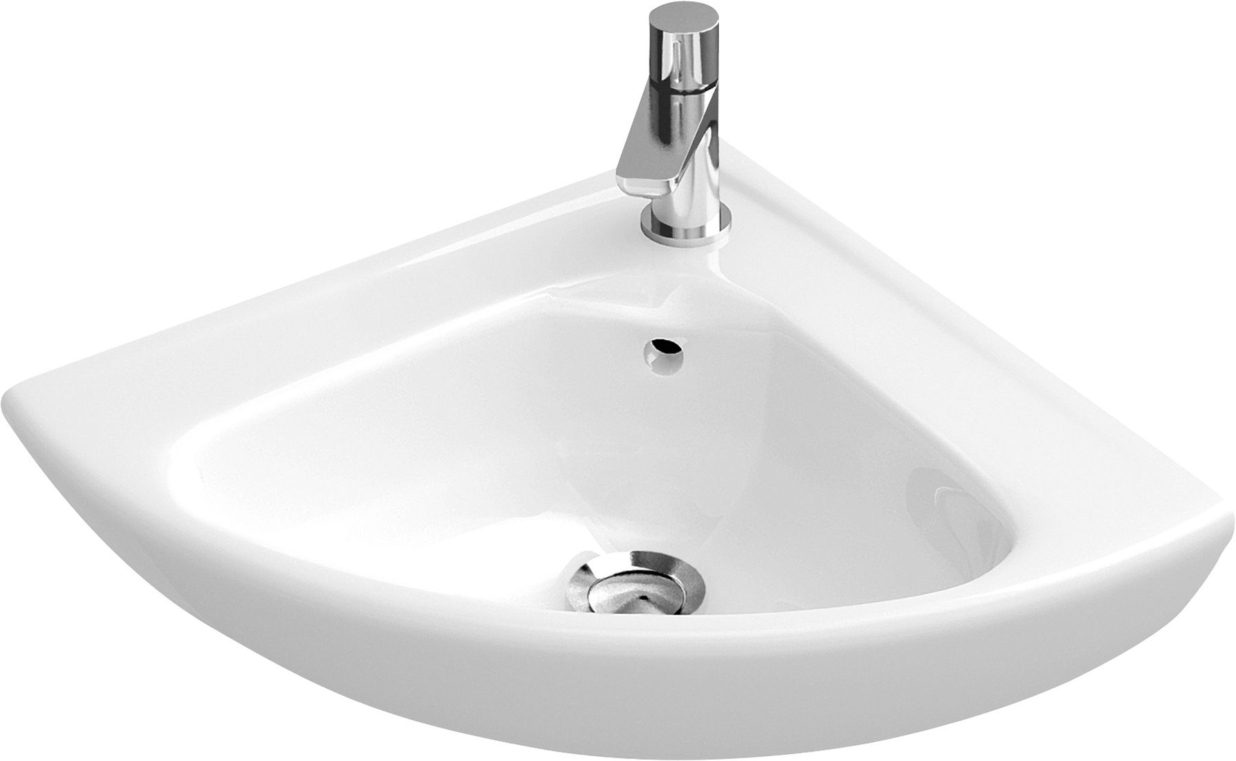 Villeroy & Boch O.Novo umyvadlo 41.5x41.5 cm rohová klasický bílá 732740R1