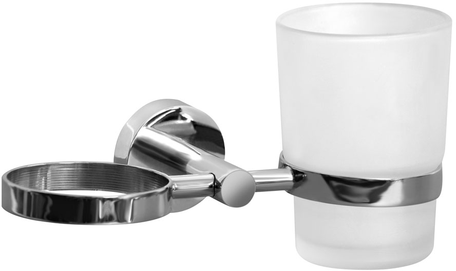 BISK For You kelímek na čištění zubů bílá-chrom 01175