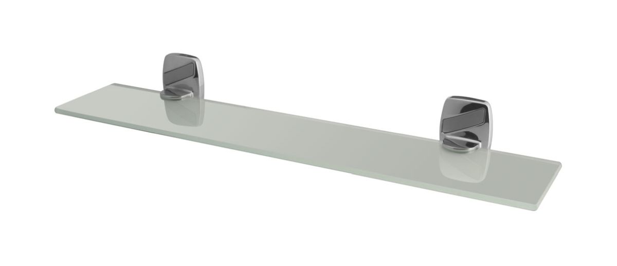 BISK Oregon polička 50 cm bílá-chrom 79701