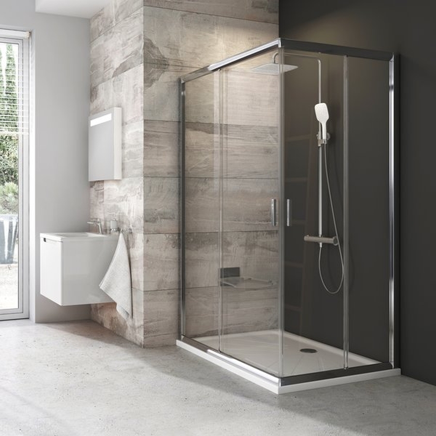 Ravak Blix sprchové dveře 90 cm posuvné hliník lesk/průhledné sklo 1XV70C00Z1