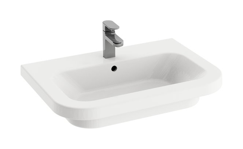 Ravak Chrome umyvadlo 65x47 cm půlkruhový klasický-nábytkový bílá XJG01165000