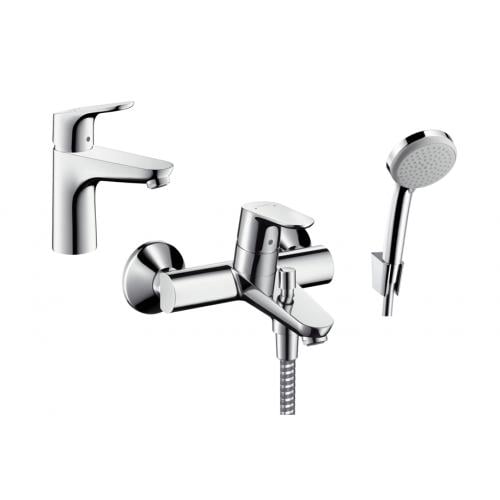 Sada vanová baterie Hansgrohe Focus 31940000, umyvadlová baterie Hansgrohe Focus 31607000, 27592000