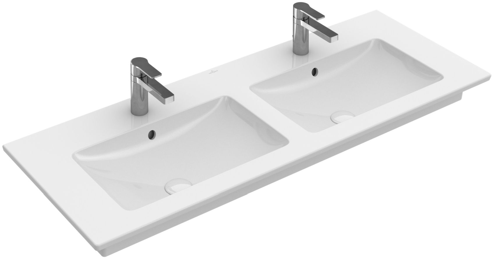 Villeroy & Boch Venticello umyvadlo 130x50 cm obdélníkový klasický-nábytkový-dvojitý bílá 4111DLR1