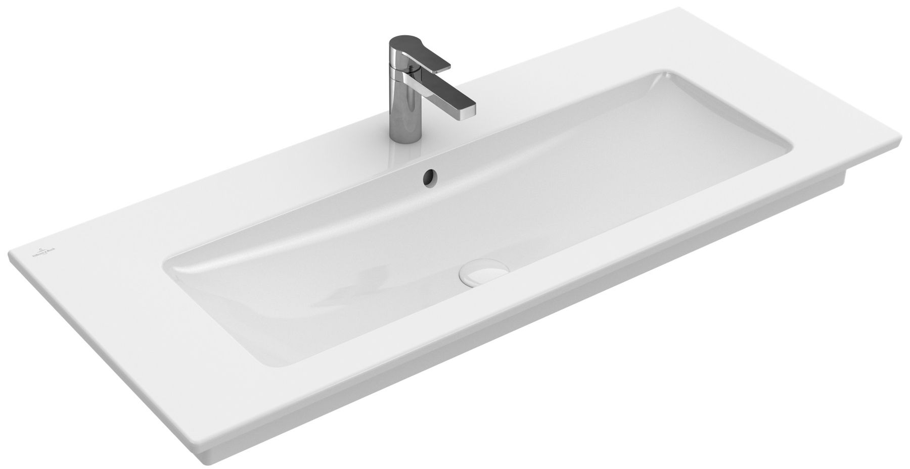 Villeroy & Boch Venticello umyvadlo 120x50 cm obdélníkový klasický-nábytkový-s pultem bílá 4104CLR1