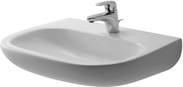 Duravit D-Code umyvadlo 55x43 cm půlkruhový klasický bílá 23115500702