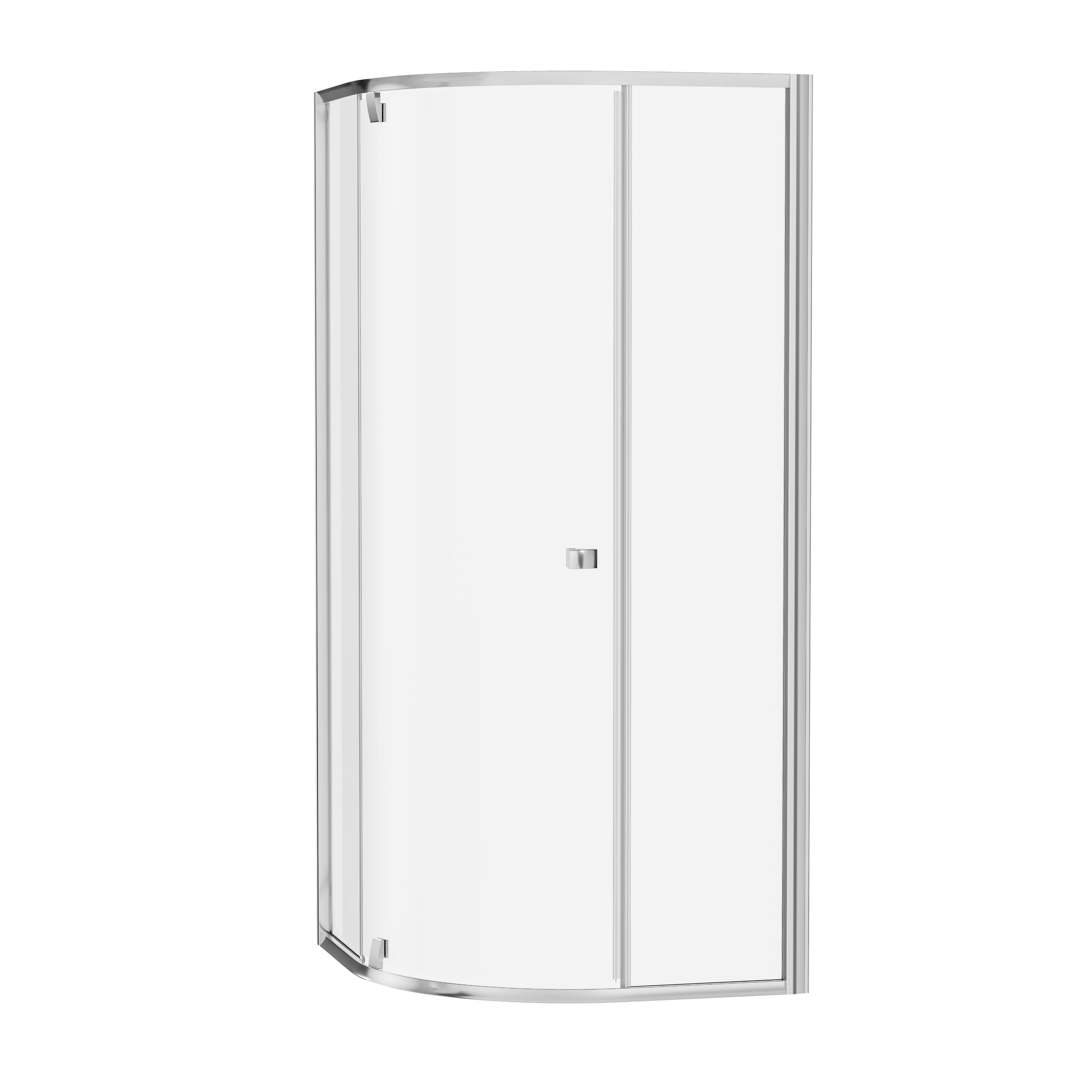 Ravak Pivot sprchový kout 90x90 cm půlkulatá hliník lesk/průhledné sklo 37677C00Z1