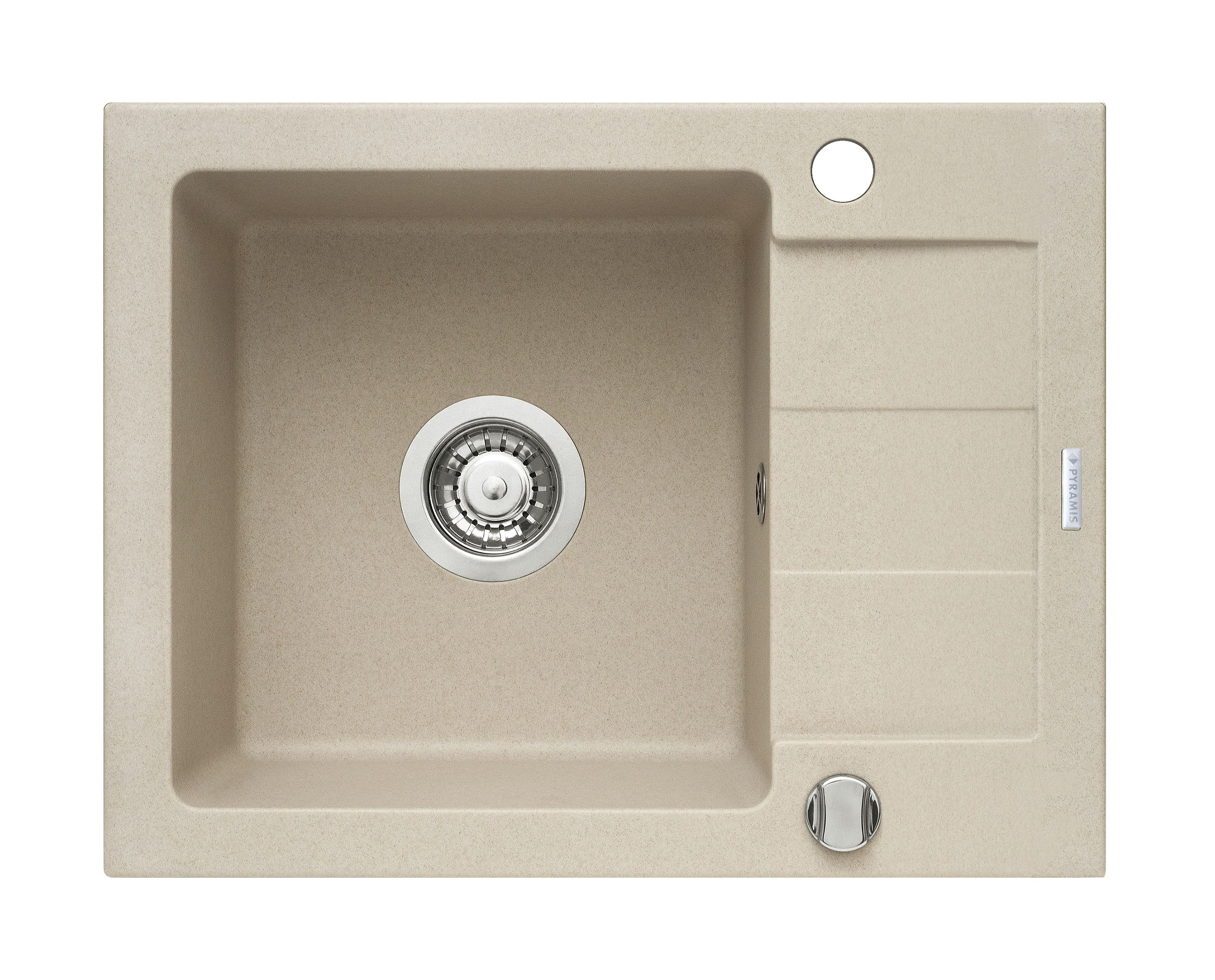 Pyramis Sparta granitový dřez 59x44 cm béžová 070073601