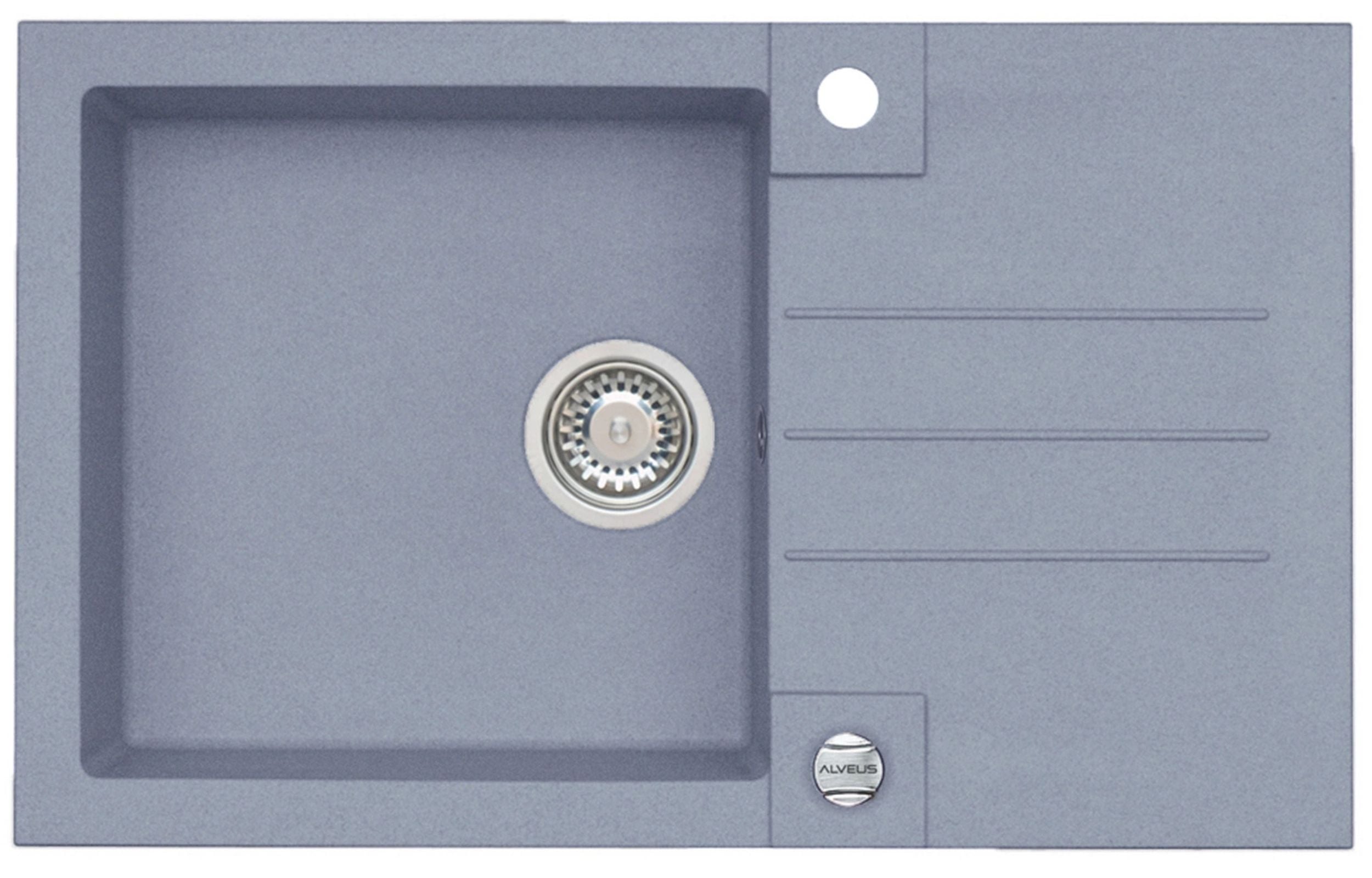 Alveus Rock granitový dřez 78x48 cm šedá/grafitová/onyx 4203004