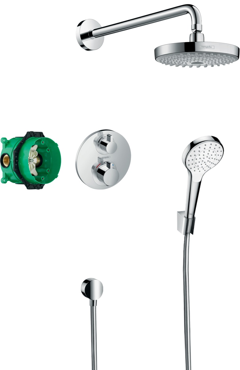 Hansgrohe Croma sprchová sada pod omítku s termostatem chrom 27295000