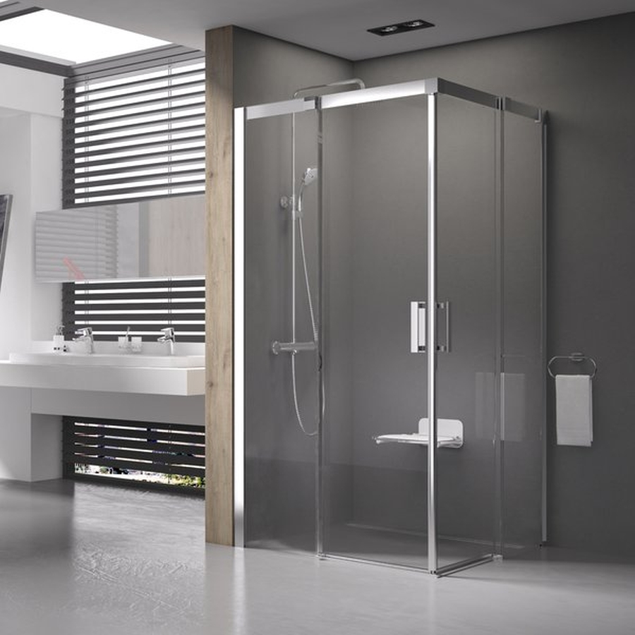 Ravak Matrix sprchový kout 90x90 cm čtvercový satén matný/průhledné sklo 1WV77U00Z1