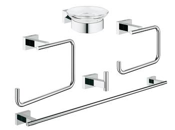 Grohe Essentials sada příslušenství 5v1 StarLight Chrome 40758001