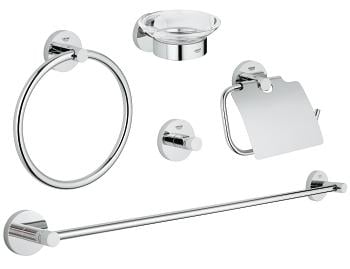 Grohe Essentials sada příslušenství 5v1 StarLight Chrome 40344001