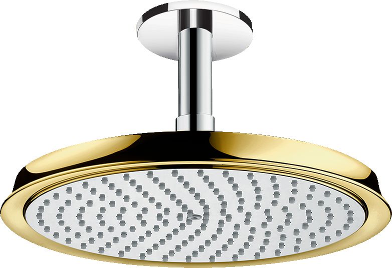 Hansgrohe Raindance hlavová sprcha 24x24 cm kulatý chrom-zlatá 27405090