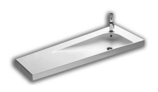 Hatria Grandangolo umyvadlo 130x50 cm klasický-s pultem bílá YXF601