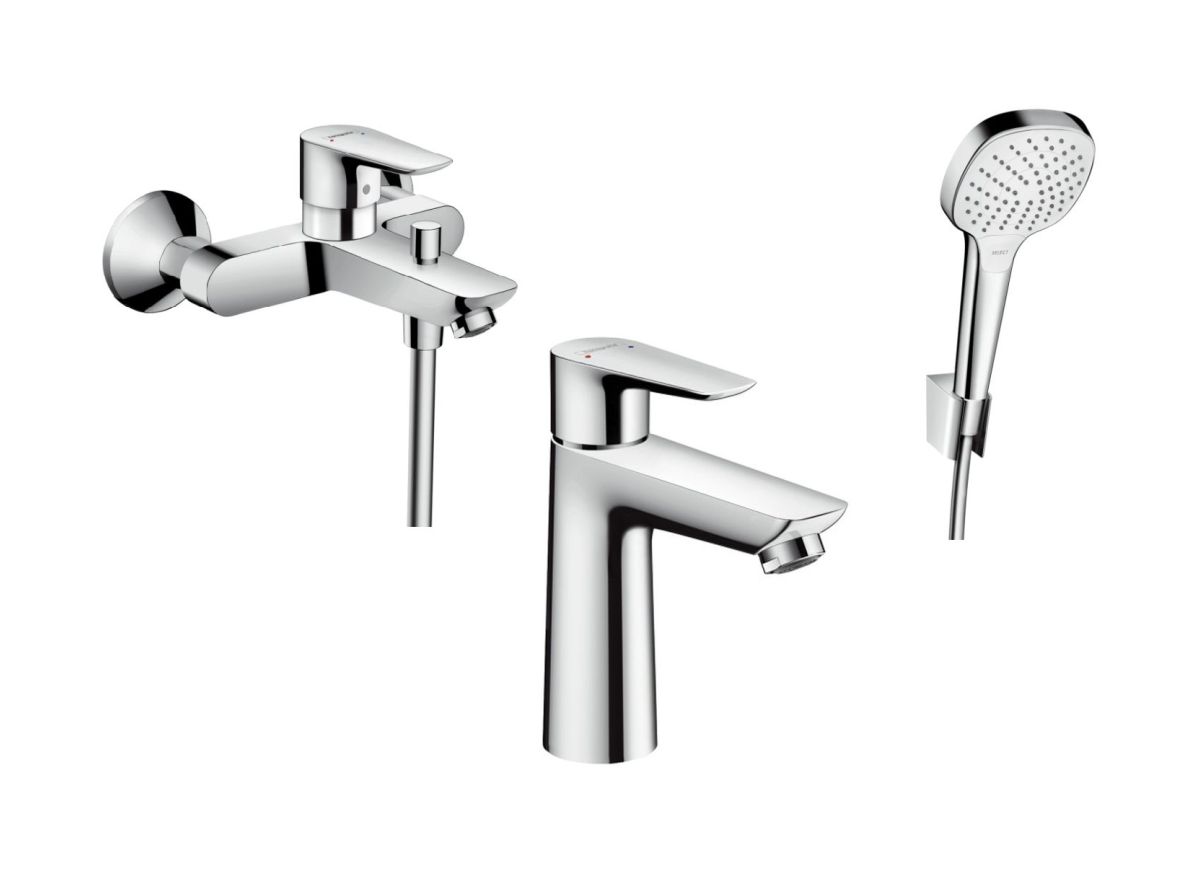 Sada vanová baterie Hansgrohe Talis E 71740000, umyvadlová baterie Hansgrohe Talis E 71710000, 26425400