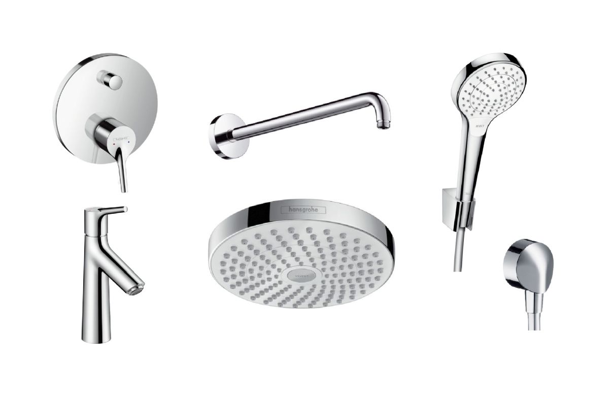 Sada hlavová sprcha Hansgrohe Select 26522400, vanová baterie Hansgrohe Talis S 72405000, 72021000, 27413000, 26421400, 27454000