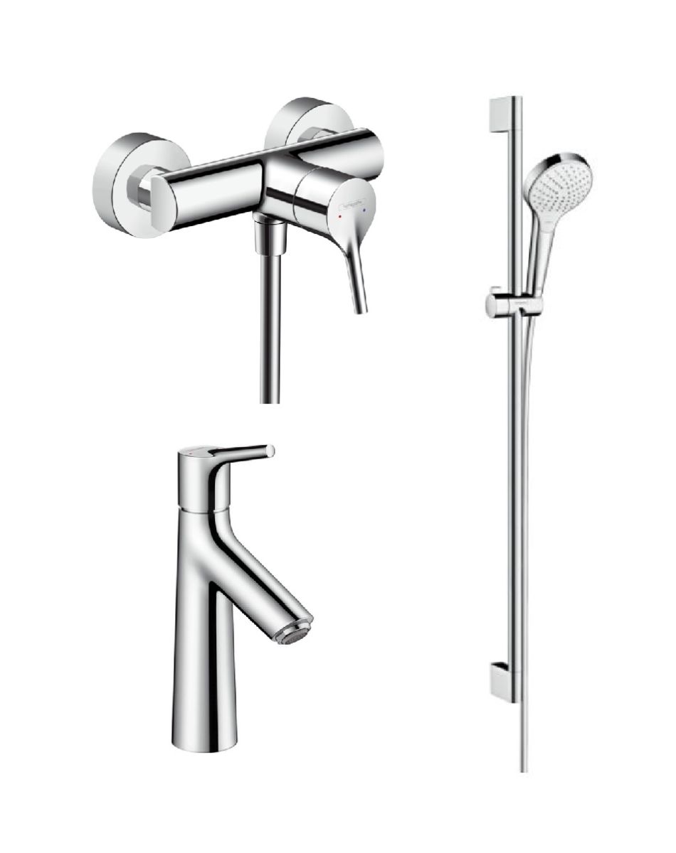 Sada sprchová baterie Hansgrohe Talis S 72600000, umyvadlová baterie Hansgrohe Talis S 72020000, 26562400
