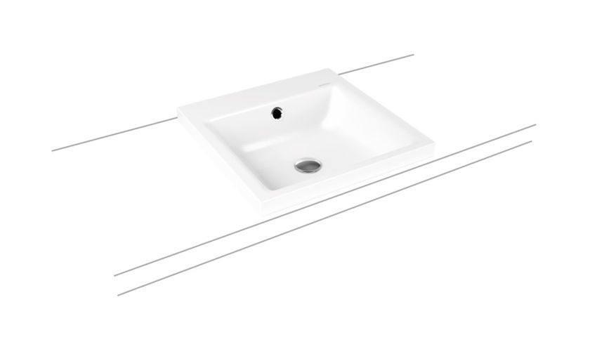 Kaldewei Puro umyvadlo 46x46 cm čtvercový na pult bílá 900306013001
