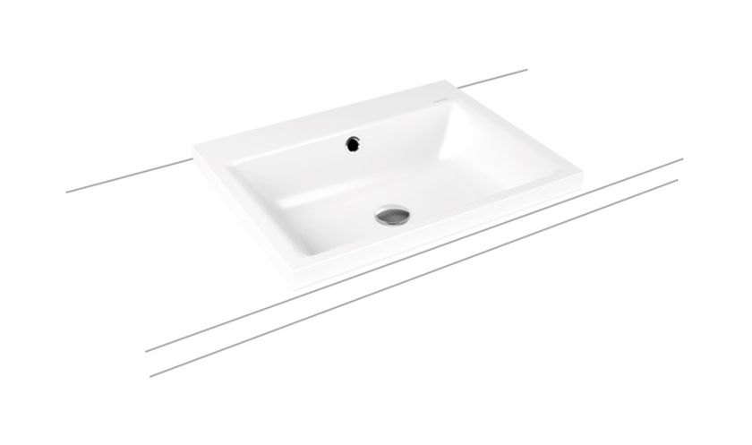Kaldewei Puro umyvadlo 60x46 cm obdélníkový na pult bílá 900406013001