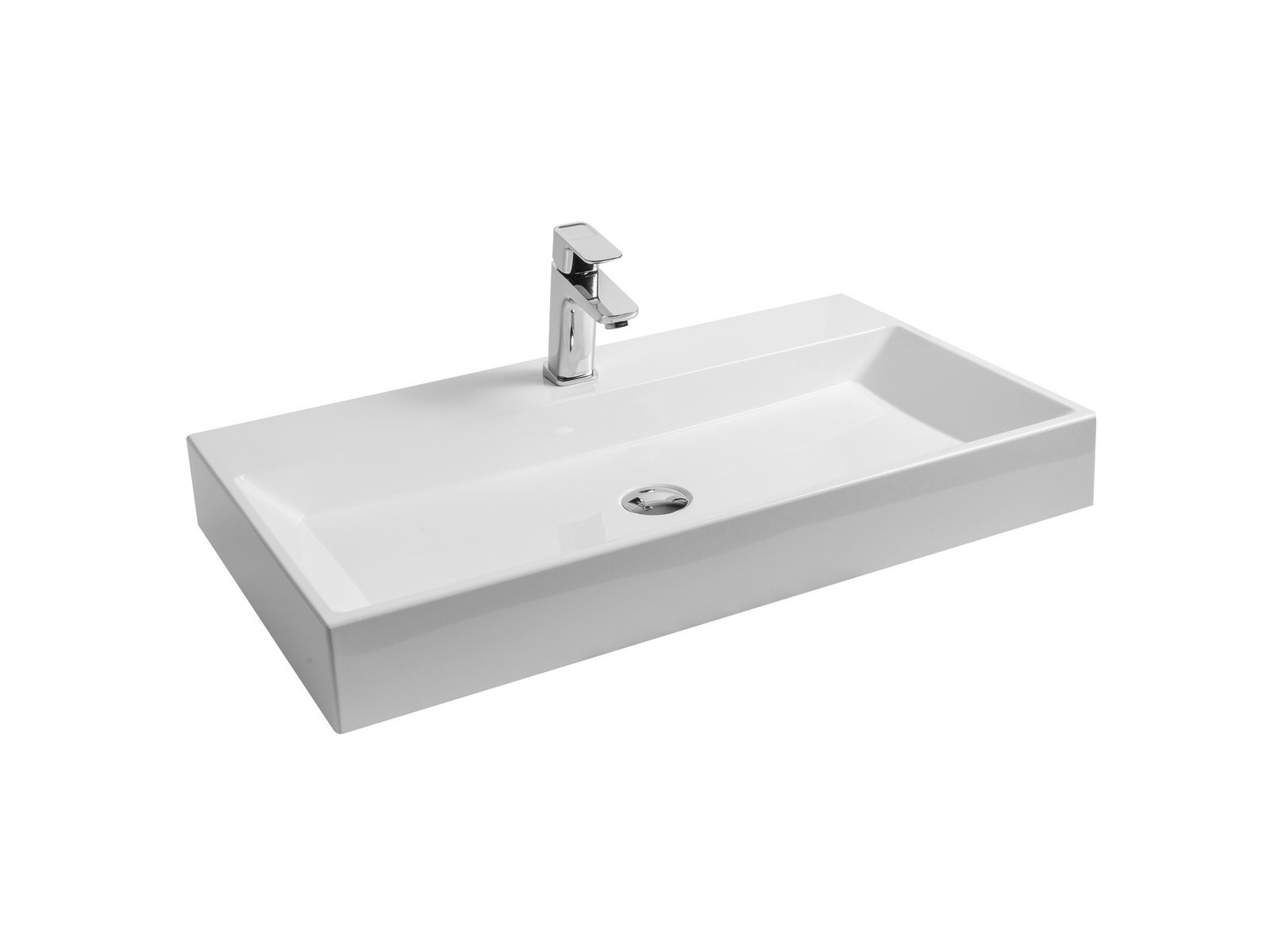 Ravak Natural umyvadlo 80x45 cm obdélníkový nábytkový bílá XJO01280000