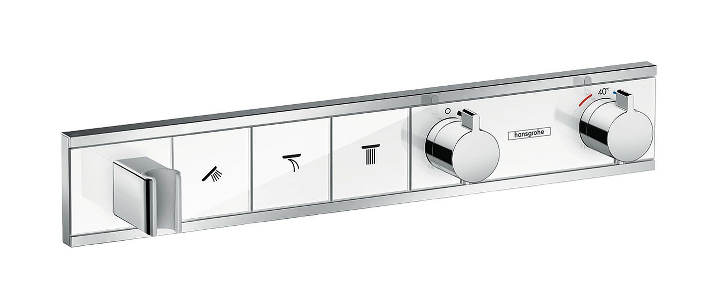 Hansgrohe RainSelect vanová baterie pod omítku s termostatem chrom-bílá 15356400