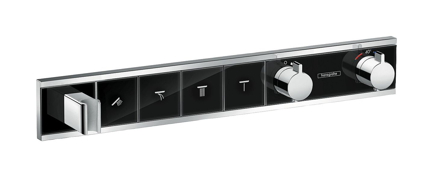 Hansgrohe RainSelect vanová baterie pod omítku s termostatem chrom-černá 15357600